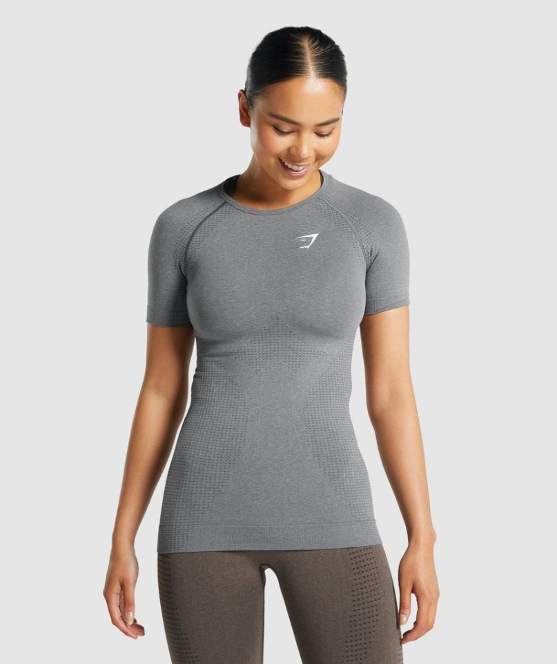 Koszulki Gymshark Vital Seamless 2.0 Damskie Szare | PL 798YKM